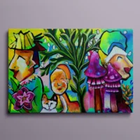 Alice - abstrakt lærredsprint