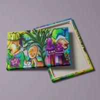 Alice - abstrakt lærredsprint