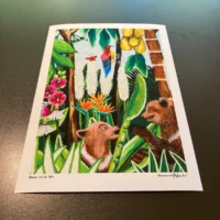 Bear with Me kunstplakat med bjørne i junglen
