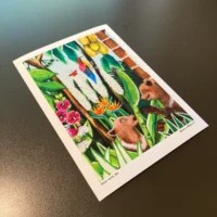 Bear with Me kunstplakat med bjørne i junglen