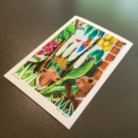 Bear with Me kunstplakat med bjørne i junglen