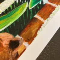 Bear with Me kunstplakat med bjørne i junglen