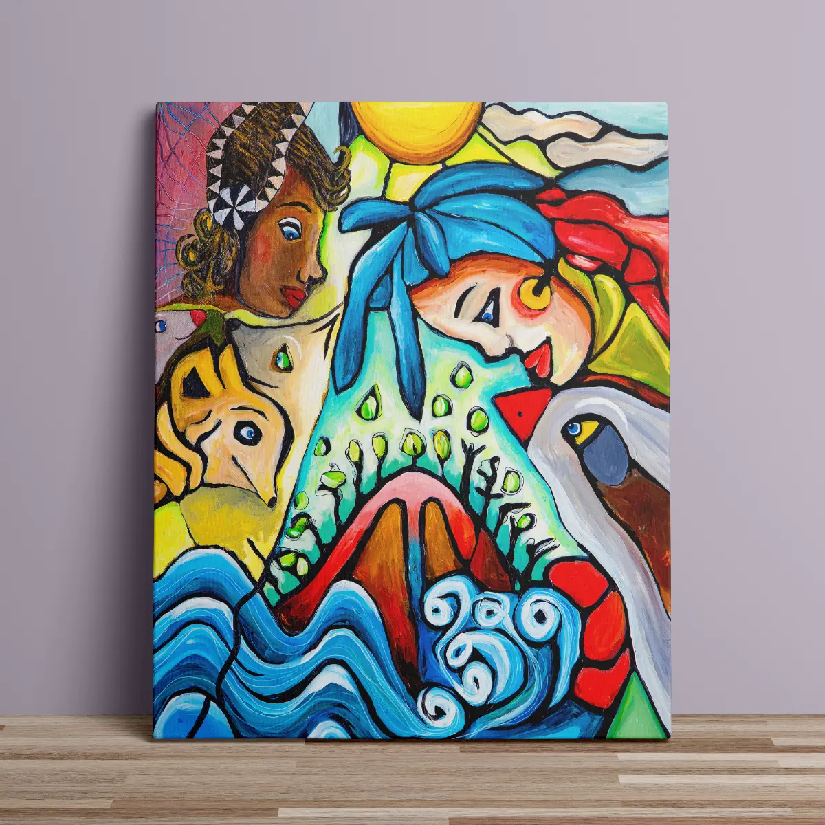 Beautiful Life (2) Beautiful Life - abstrakt lærredsprint