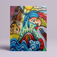 Beautiful Life - abstrakt lærredsprint