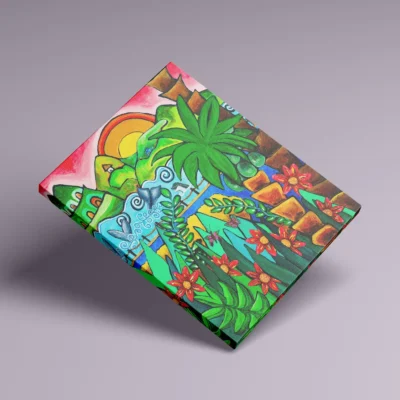 Bt the Sea - abstrakt lærredsprint