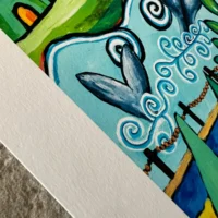 By the Sea Fine Art Giclée Print med tropisk tema