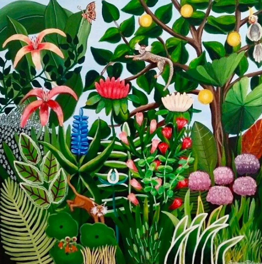 Djungeldröm maleri med junglemotiv