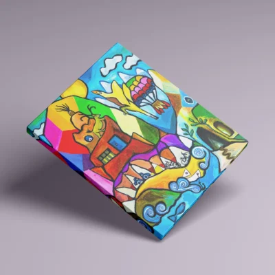 Dreamland - abstrakt lærredsprint