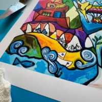 Dreamland eventyrligt Fine Art Giclée Print