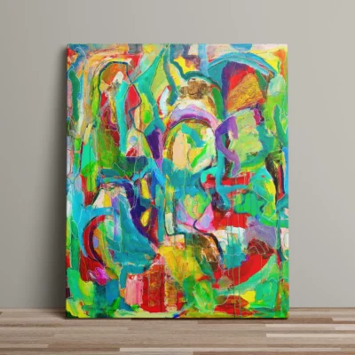 Eden - abstrakt lærredsprint