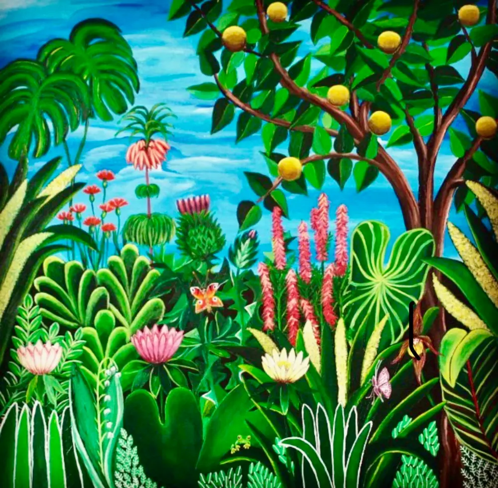 Eufori maleri med junglemotiv