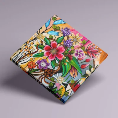 Flower Power - abstrakt lærredsprint