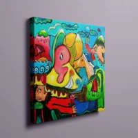 Folklore - abstrakt lærredsprint