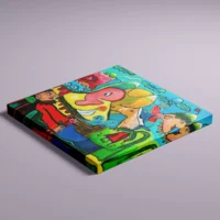 Folklore - abstrakt lærredsprint