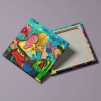 Folklore - abstrakt lærredsprint