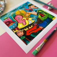 Folklore eventyrligt Fine Art Giclée Print