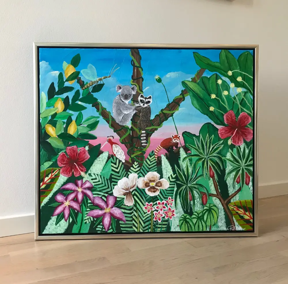 Friends maleri med junglemotiv