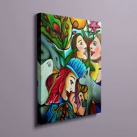 Garden of Eden - abstrakt lærredsprint