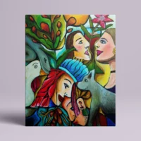 Garden of Eden - abstrakt lærredsprint