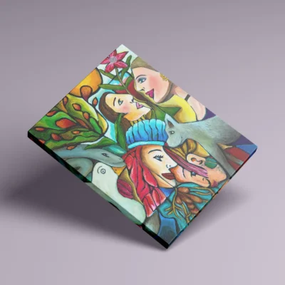 Garden of Eden - abstrakt lærredsprint