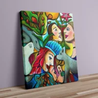 Garden of Eden - abstrakt lærredsprint