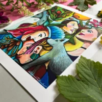 Garden of Eden kærlighedsfyldt Fine Art Giclée Print