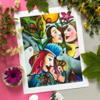 Garden of Eden kærlighedsfyldt Fine Art Giclée Print