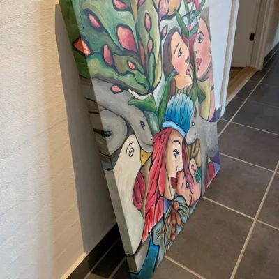 Garden of Eden eventyrligt maleri med kærlighed som tema