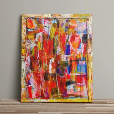 Geisha - abstrakt lærredsprint