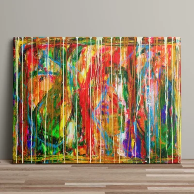 Genesis - abstrakt lærredsprint