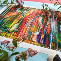 Genesis Fine Art Giclée Print med abstrakt motiv i varme farver