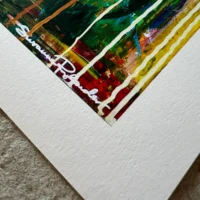 Genesis Fine Art Giclée Print med abstrakt motiv i varme farver