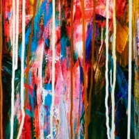 Genesis Fine Art Giclée Print med abstrakt motiv i varme farver