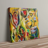 Giardino Verde - abstrakt lærredsprint