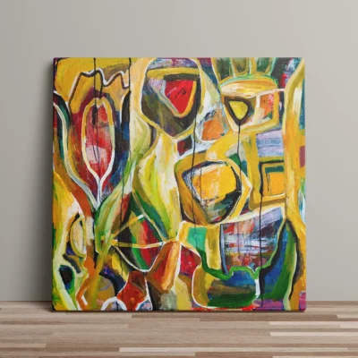 Giardino Verde - abstrakt lærredsprint