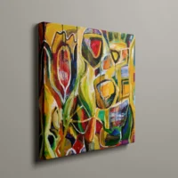 Giardino Verde - abstrakt lærredsprint