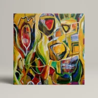 Giardino Verde - abstrakt lærredsprint