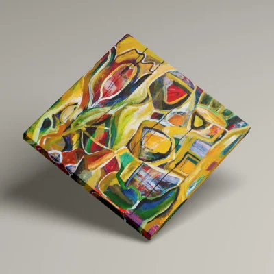 Giardino Verde - abstrakt lærredsprint