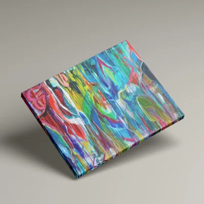 Grafitti with Love - abstrakt lærredsprint