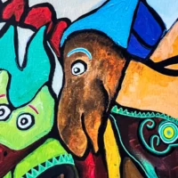 Happy Adventure eventyrligt Fine Art Giclée Print