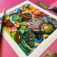 Happy Adventure eventyrligt Fine Art Giclée Print