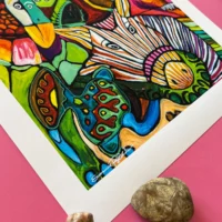 Happy Adventure eventyrligt Fine Art Giclée Print