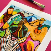 Happy Adventure eventyrligt Fine Art Giclée Print