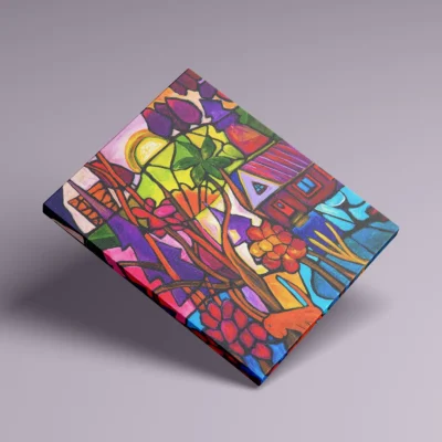 In the Woods - abstrakt lærredsprint