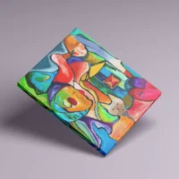 Karneval - abstrakt lærredsprint