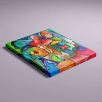 Karneval - abstrakt lærredsprint