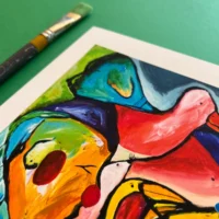 Karneval farverigt Fine Art Giclée Print