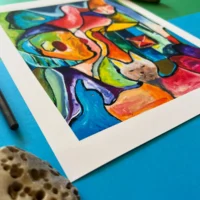 Karneval farverigt Fine Art Giclée Print