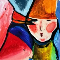 Karneval farverigt Fine Art Giclée Print