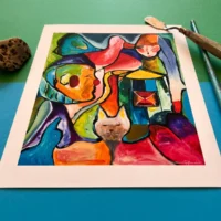 Karneval farverigt Fine Art Giclée Print
